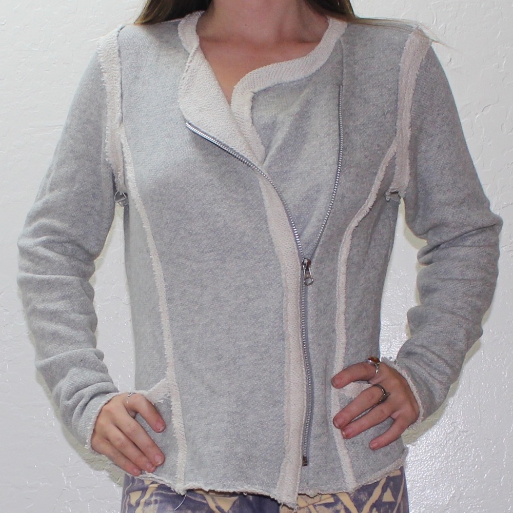 LUCKY BRAND ZIP UP SWEATER